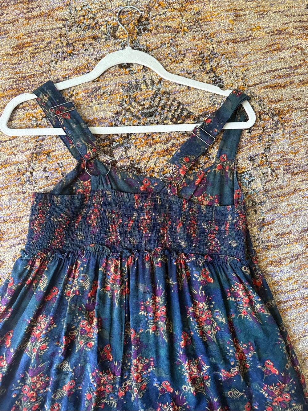 NATURAL LIFE Navy Gabi Jumpsuit with Orange Floral Print - Picture 6 of 6